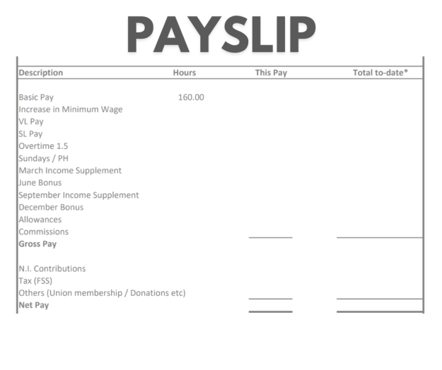 Payslip Payroll Accountant Malta